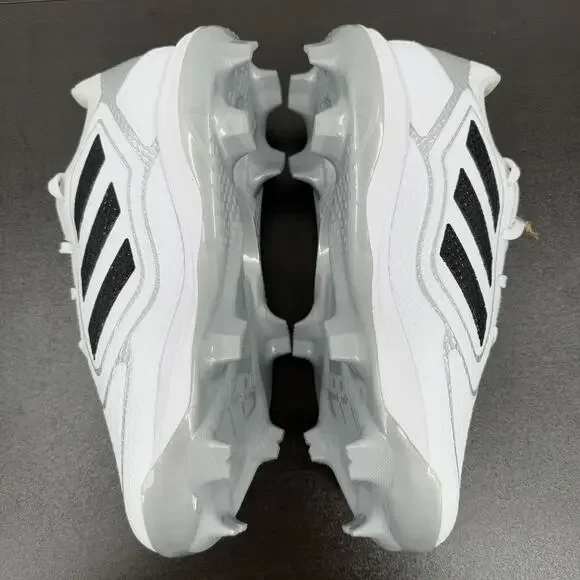 Adizero PureHustle 3 TPU Softball Cleats Adidas White Black Silver IG7137 Sz 9.5 - Picture 6 of 14